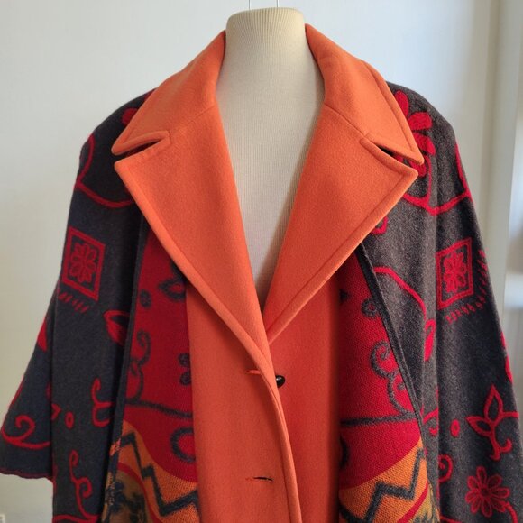 Mixit Fringed Women’s Square Poncho / Coat (Desigual) -Size: One size fits most - Picture 2 of 15